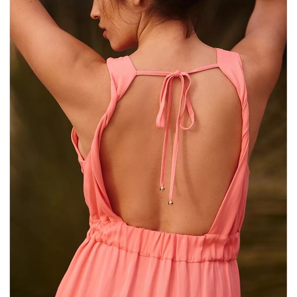 Anthropologie Boamar Daphne Maxi Dress Flamingo Pink - Small - Picture 4 of 10